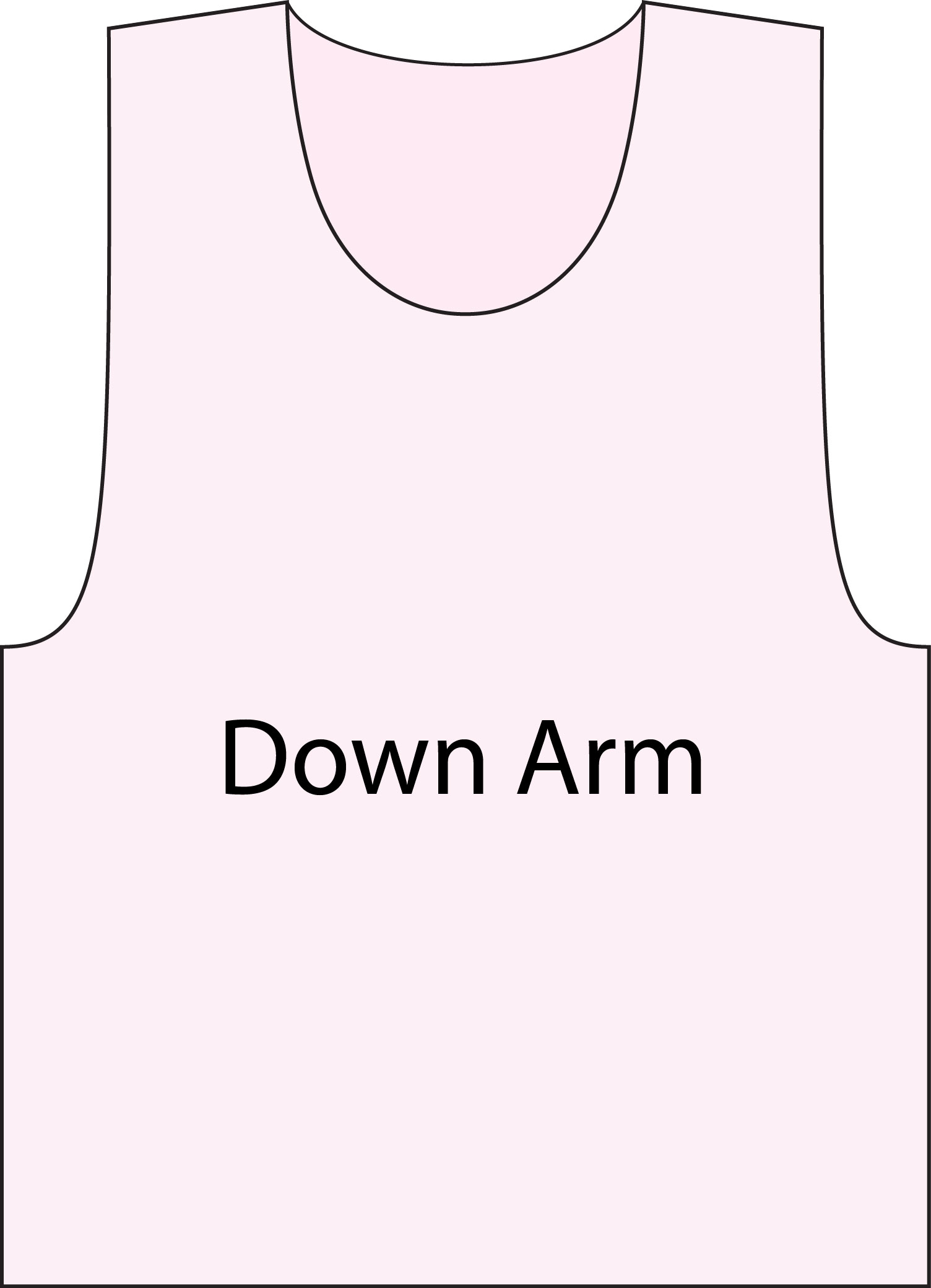 Down Arm lacrosse pinnie design